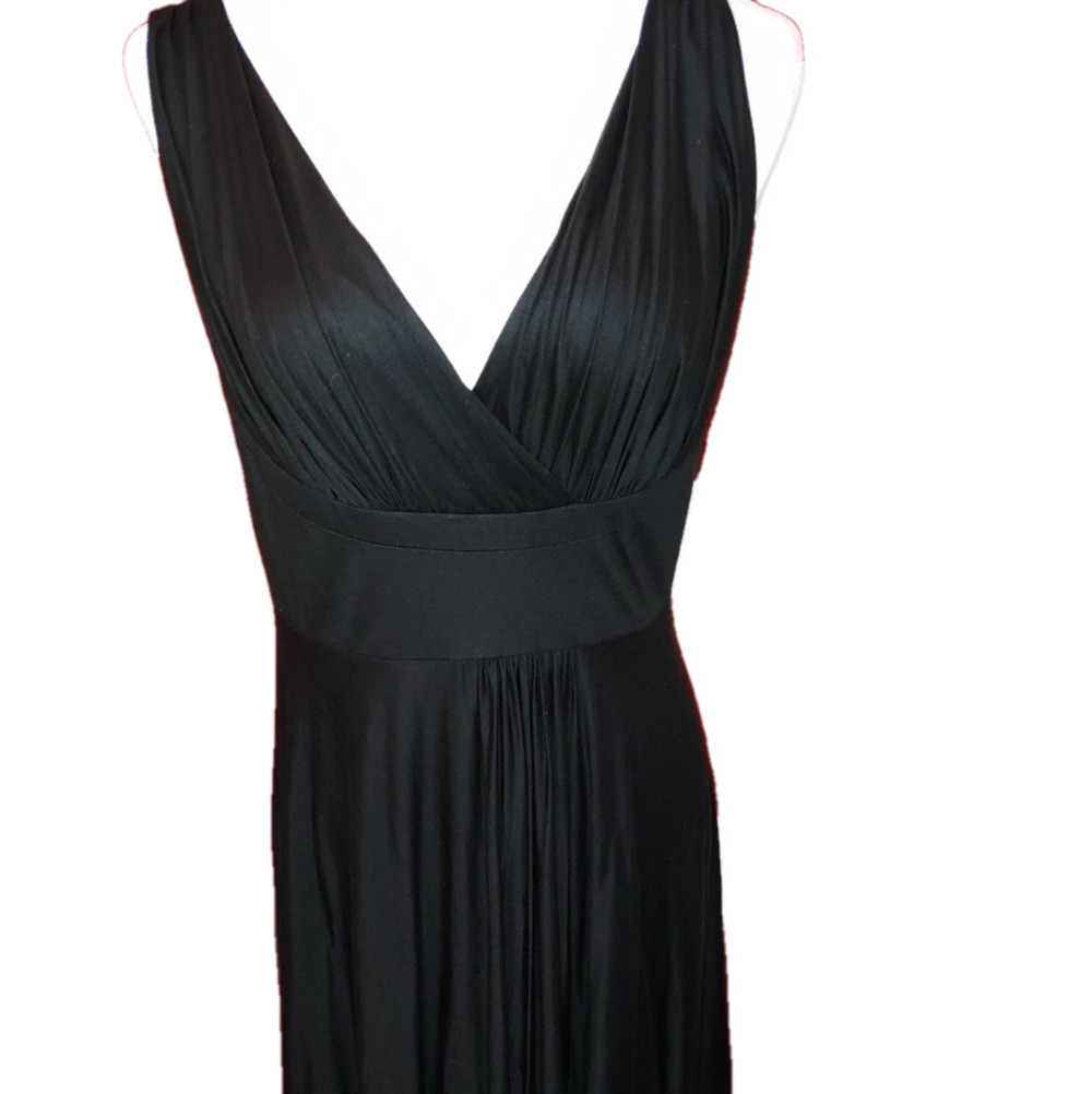 Bryan Bradley Black V-Neck Black Dress